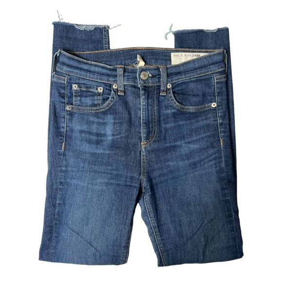 Rag & Bone 10 inch Ankle Skinny Jeans Raw Hem Size 25 - Picture 3 of 9